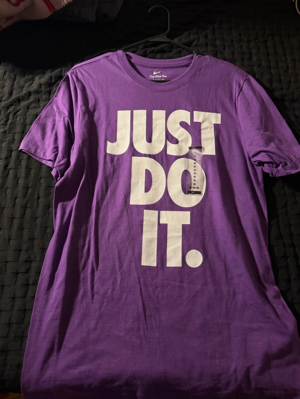 Nike Purple White 'JUST DO IT' Front Logo Tee